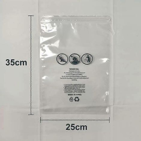 Pack of 10 vacuum storage bags with warning label, zipper compression bags for clothes, sweaters, multifunctional and waterproof djx-AquaForge