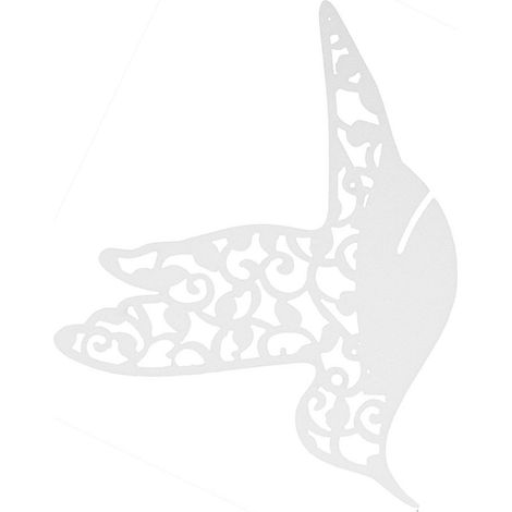 50 marque-places creux en forme de petit oiseau pour la décoration de table avec verres à vin (blanc) (1/5)