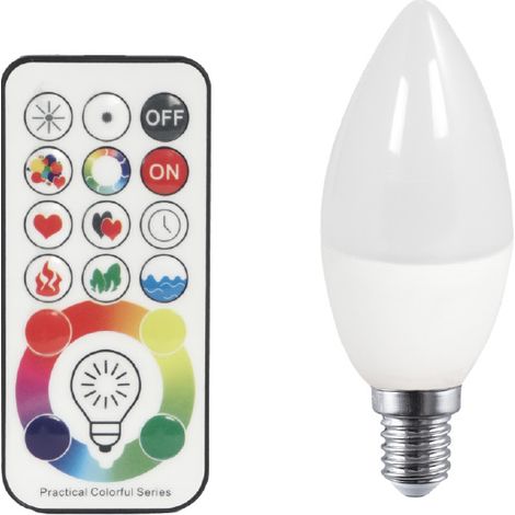 Lampada led ad oliva con attacco E14 RGBW 3W (1/3)