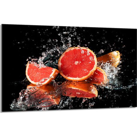 Glas-Herdplattenschutz 80x52 Grapefruit