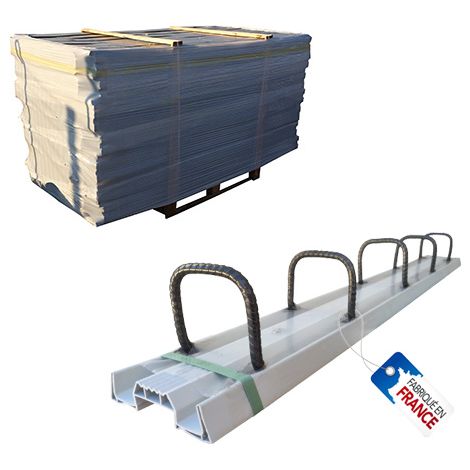 Boîte d'attente PLASTIBOX fer ø 8 mm esp. 20 cm larg. 10 cm (à la palette) (1/5)