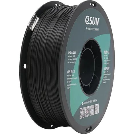 Filamento per stampante 3D, PLA leggero, eccellente effetto di stampa, 1,75 mm, nero (1/2)