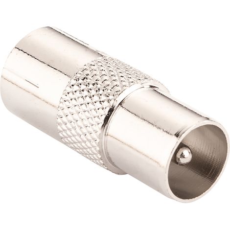 Schwaiger Koaxial Adapter UEST8027 531 silber, 1x IEC Stecker / 1x IEC Buchse F-Stecker (1/3)