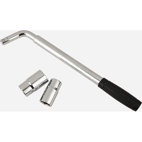 Chiave a bussola per ruote auto - Manico estensibile - Dimensioni bussola: 17 mm, 19 mm, 21 mm, 23 mm - Adatto a tutti i veicoli standard