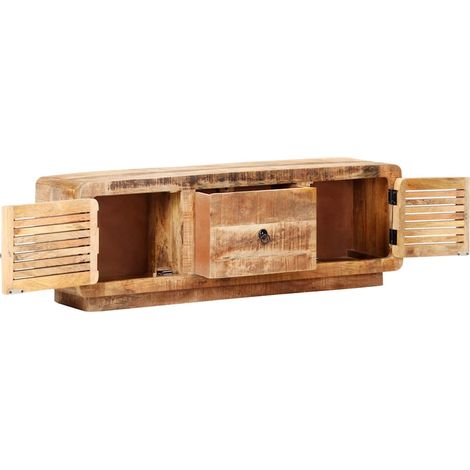 Meuble TV 120x30x40 cm Bois de manguier brut (1/5)