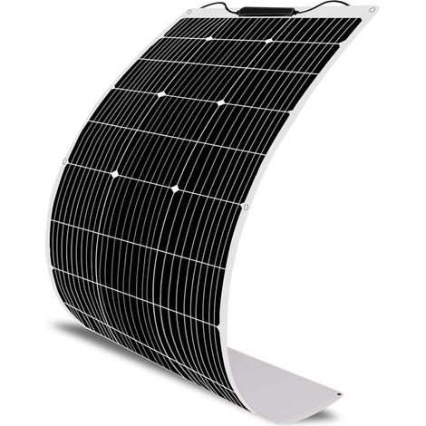 1 Panneau Solaire, Monocristallin 100W, Flexible, 12V, IP67, Pour Bateau, Camping, Voiture (1/4)