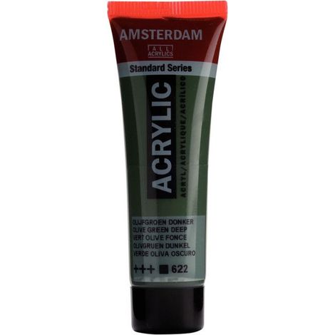 Peinture acrylique - Amsterdam - Standard - 20 Ml - Verde Oliva Scuro - Haute résistance à la lumière (1/2)
