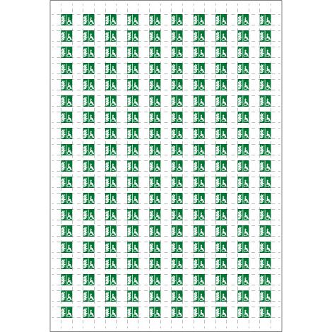Planche A4 de 190 pictos en 10 x 10 mm Evacuation handicapes pour plan d'évacuation