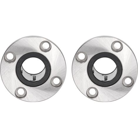 Lot de 2 Roulements Linéaires à Billes Bride Ronde LMF25UU pour Équipement de Machine (1/5)
