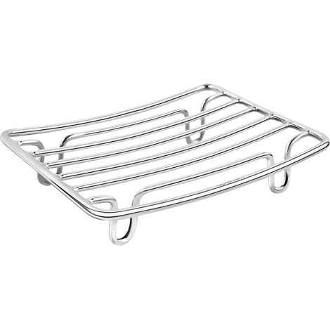 Receveur de savon de douche - plateau en acier inoxydable auto - drainant, articles de stockage de savon compact, porte - éponge pour camping - car (1/5)