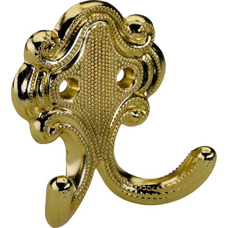Hettich Mantelhaken 6,9 x 5,8 x 2,6 cm Zinkdruckguss gold - 1 Stück Haken