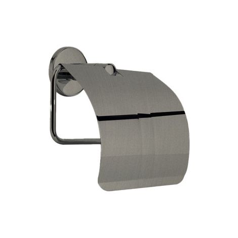 Porte rouleau couvert medea chrome noir brosse - CRISTINA ONDYNA SHME11C75