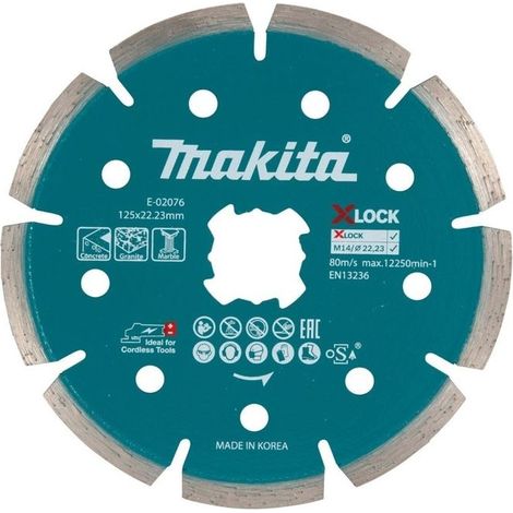 Disco da taglio diamantato MAKITA X-lock 125x1,6x22,23 mm E-02076