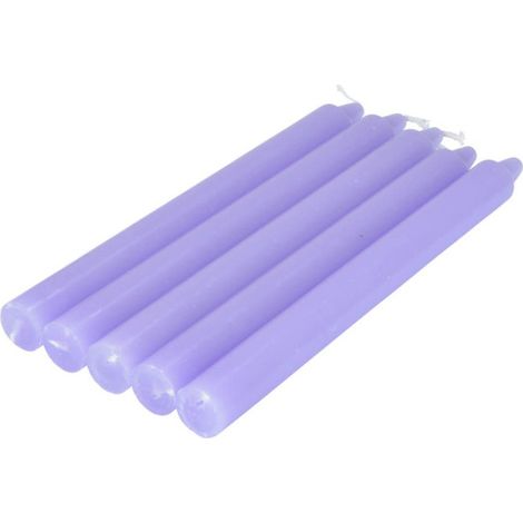 Lot de 5 Bougies Chandelier "Essentiel II" 19cm Violet (1/2)
