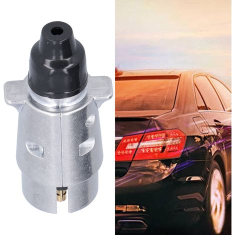 Prise de remorque électrique 7 broches, interface camion, câble d'alimentation pour camping-car, prise étanche 12VDC argentée pour véhicules européens