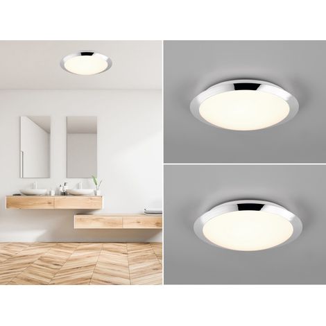 LED Deckenleuchte 2er Set in Chrom IP44 Badlampen, Ø 29cm (1/5)