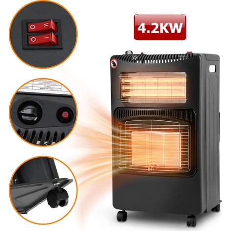 Wolketon Gas-Elektroheizer mit Vollkupferventil, ODS-Sensor, Flammensicherung und automatischem Kippschutz (1/5)