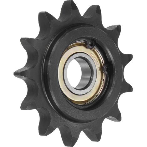 Chain Tensioner Sprocket 12mm Bore 1/2" Pitch 13 Tooth Tensioner Black Oxide Finished C45 Carbon Steel with Insert Single Bearing for ISO 08A Chains (1/5)