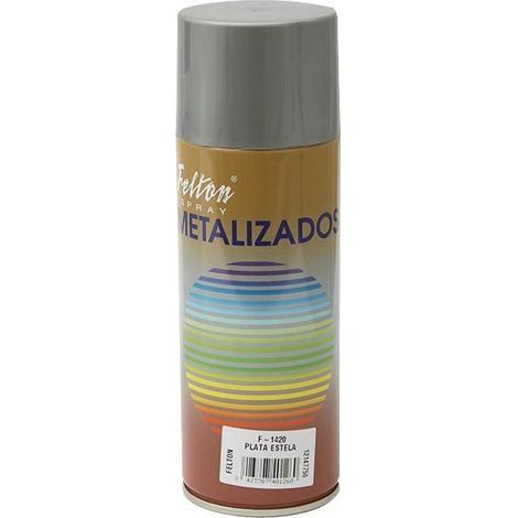 FELTON spray pintura metaliz plata estela 400ml , SPRAY PINTURA METALIZ PLATA ESTELA 400ml de la marca Felton con acabado metálicoColor:&lt/