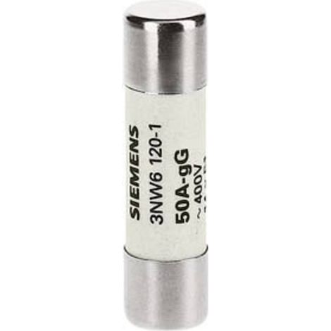 Siemens 3NW61201 Inserto fusibile a cilindro 50 A 500 V 10 pz. (1/2)