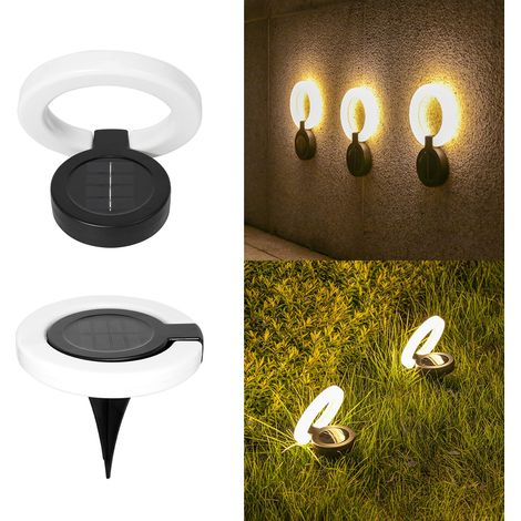 Lampe Solaire Extérieur Jardin,4 Pack lumiere solaire exterieur sol,Étanche IP68,Chaud 3000K,Auto On/Off，éclairage pour Chemins,Gazon,arrière,Escalier Allée Patio Pont
