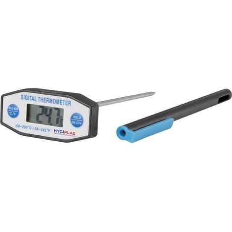 Thermomètre écran LCD et sonde - 50° à + 150 °C - Hygiplas