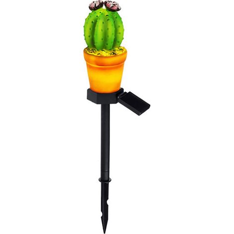 Lampe solaire extérieure – trois têtes cactus – ananas – sol – jardin / patio – lampe solaire