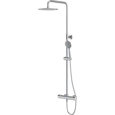 Cersanit City - Brauseset mit Thermostat, Durchmesser 25 cm, 3 Strahlarten, Chrom S951-340