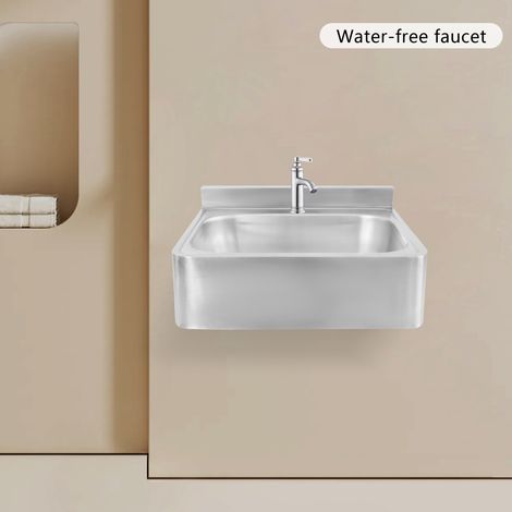 Lavabo bagno incassato a parete rettangolare galleggiante, lavabo mano bianco sospeso a parete, lavabo toeletta per bagno e guardaroba (1/5)