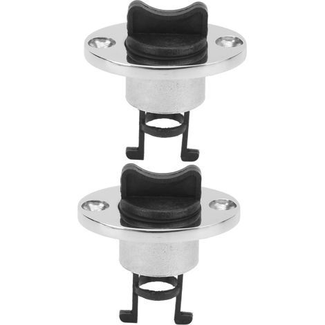 Lot de 2 bouchons de vidange ovales en acier inoxydable 316 pour tableau arrière de bateau, pour trou de 1 pouce. (1/5)