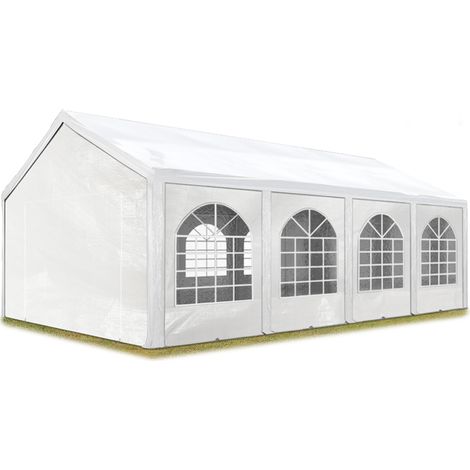 Carpasol – Tente barnum de réception 3x9 m – Bâche en polyéthylène 450 N – Structure en acier galvanisé – Protection contre le vent et la chaleur