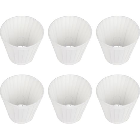 Lot de 6 abat-jour en tissu pour lustre, applique murale ou décoration de salon, chambre ou hôtel. (1/5)