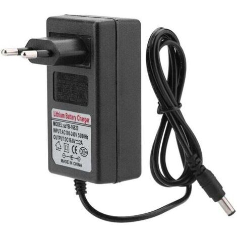 Adaptateur Secteur 16.8V 2A Chargeur Batterie Lithium-Ion Sécurité UE 100-240V AC DC