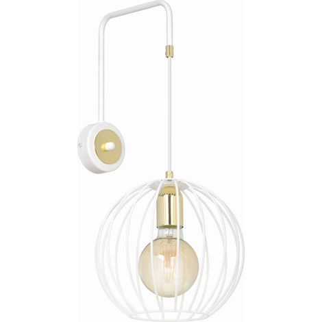 Applique murale métal Emibig ALBIO blanche/or E27 1x15W (1/3)