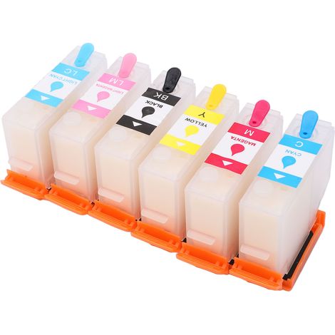 Boîte de recharge de cartouches d'encre 6 couleurs pour accessoires d'imprimante Expression Photo (1/5)