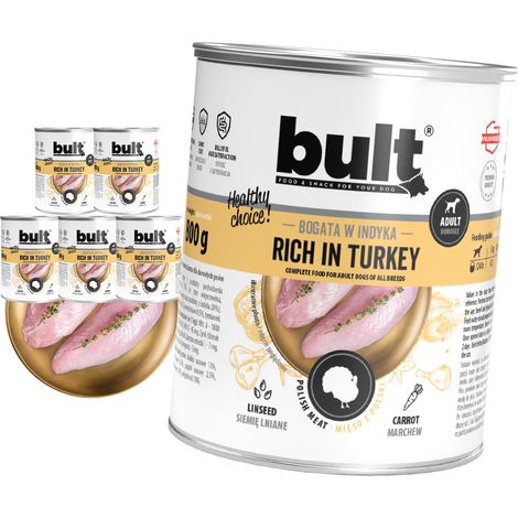 BULT CIBO UMIDO PER CANI RICCO DI TACCHINO SET 6x800G