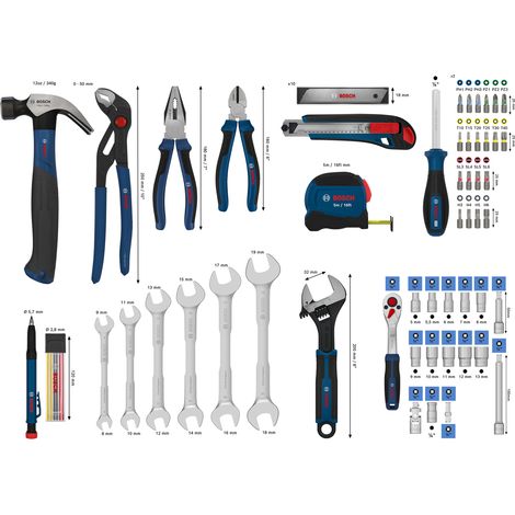 Bosch PRO Hand Tool - Mixed Set Hand Tool Mixed Set, 89 pcs 1600A03AL2 (1/5)