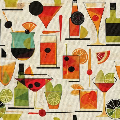 Outdoor Dekostoffe Oxford - Motiv Cocktail DX8388 (1/5)
