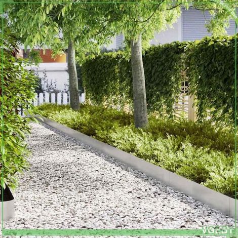 Bordure de jardin - ABI - Acier inoxydable - 10 pcs - 100 x 0,05 x 20 cm - Argent (1/5)