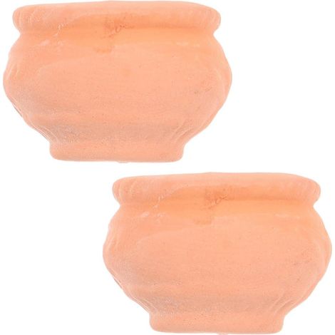 kleinere Blumentöpfe aus Keramik mit Abfluss Rund Beige