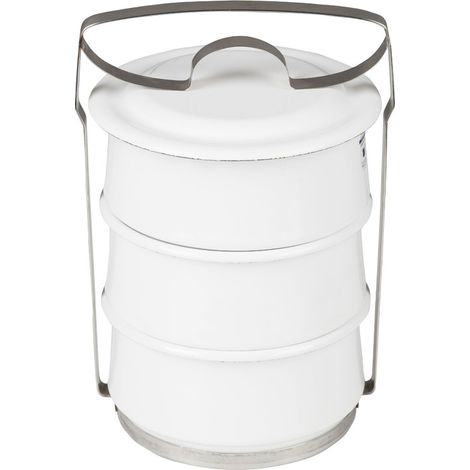 Riess Classic Weiss Essenträger 3 teilig Ø14cm Höhe 27,8cm Emaille (1/5)