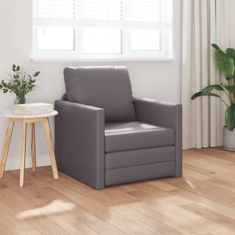Canapé-Lit,Lit de jour,Lit de repos 60cm Gris Simili cuir (1/5)