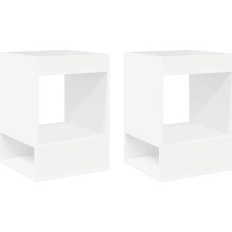 Maison Exclusive - Beistelltisch 2 pcs Weiß 40 x 40 x 56 cm Holzw