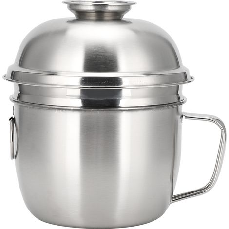 Bol à soupe multifonctionnel en acier inoxydable, bol à nouilles, boîte à lunch pour étudiants et enfants (1/5)