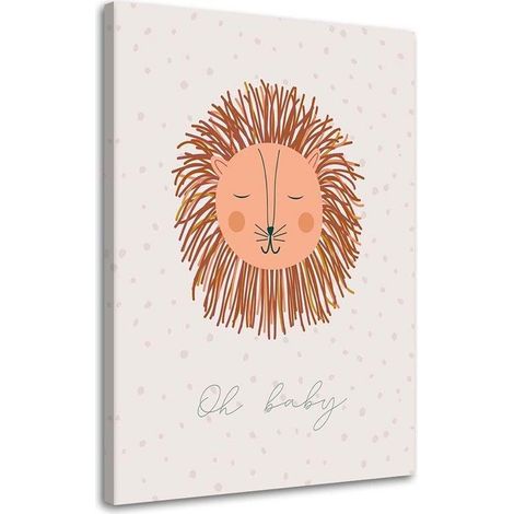Tableau décoratif Tableau enfant lion Afrique 40x60 (1/5)