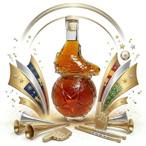 Bottiglia decorativa Calcio BUT 500ML gadget per tifosi Campionato mondiale 0.5L (1/5)