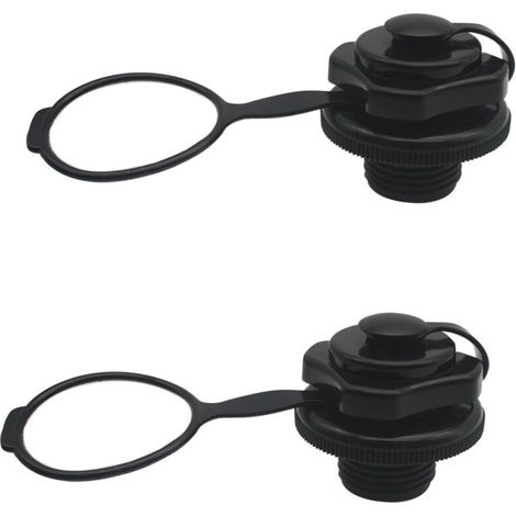 Lot de 2 bouchons de valve d'air gonflables en plastique pour bateau gonflable 24 mm (1/4)