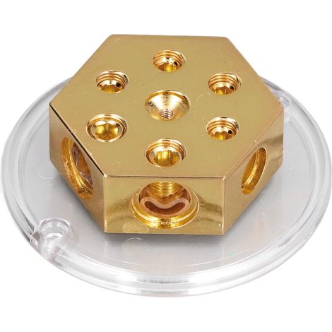 Fil de masse négatif du distributeur, entrée 2x0, sortie 4x4, porte-fusible pour amplificateur audio de voiture (1/5)