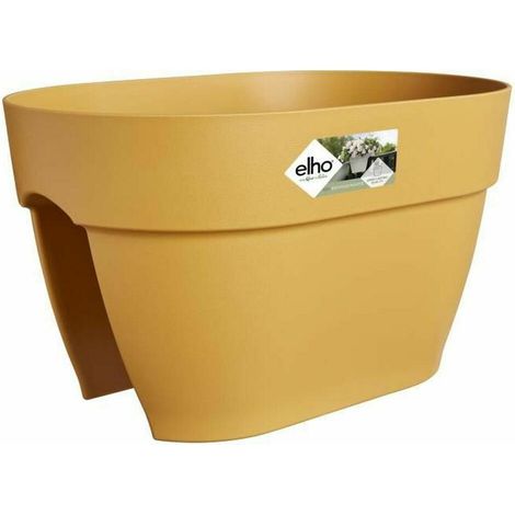 Elho Vibia Campana Flower Bridge jardineras para balcón miel amarillo 10L