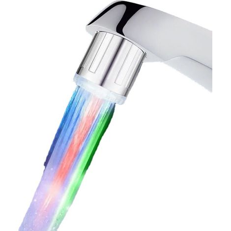 Robinet de cuisine/salle de bain avec LED à dégradé de couleurs sensible à la température de couleur, pour un style élégant et moderne.